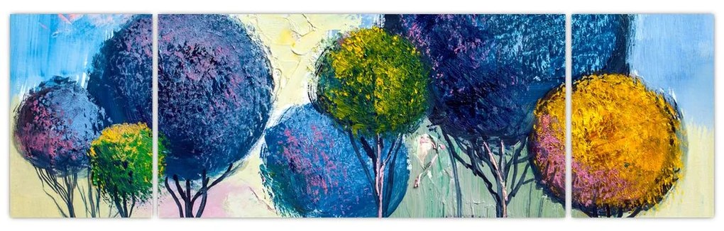 Obraz drzew kopułowych, obraz olejny (170x50 cm)