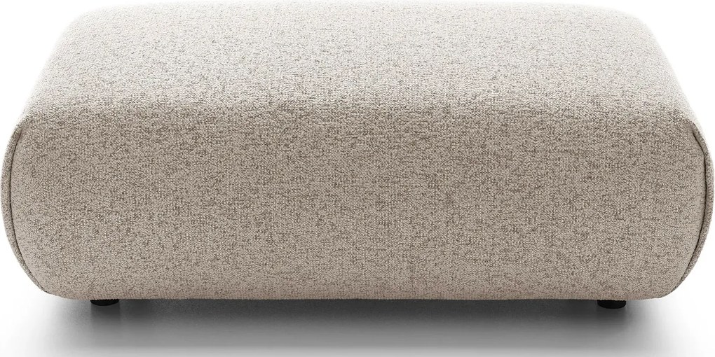 Melanżowy puf na nóżkach jasny popiel P7-K44