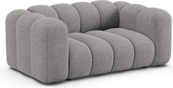 Szara sofa z tkaniny szenilowej 170 cm Lupine – Micadoni