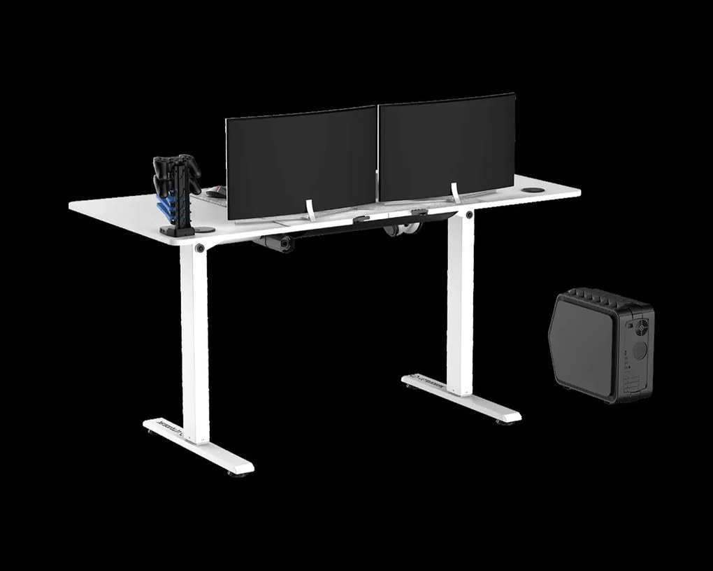 Biurko gamingowe LEVEL V2 LED białe ULTRADESK