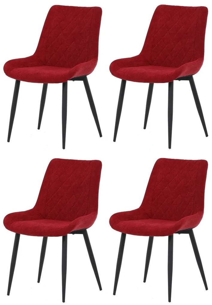 Zestaw krzeseł do jadalni DCL-218 RED2, 4 szt.