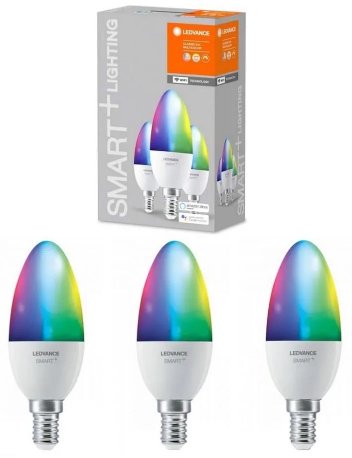 SET 3x LED RGBW Ściemniana Żarówka SMART + E14/5W/230V 2700K-6500K - Ledvance