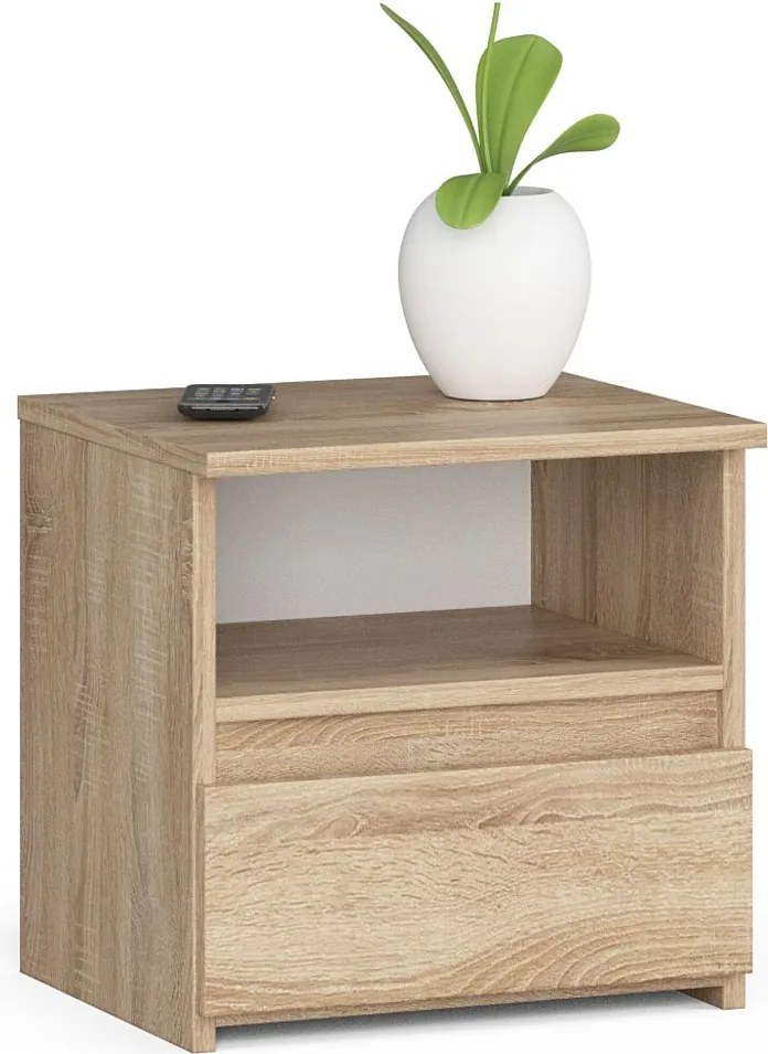 Szafka nocna AKORD CL1 Dąb Sonoma 40 cm 1 szuflada kolor Dąb Sonoma mat 1 półka 40x35x40 cm