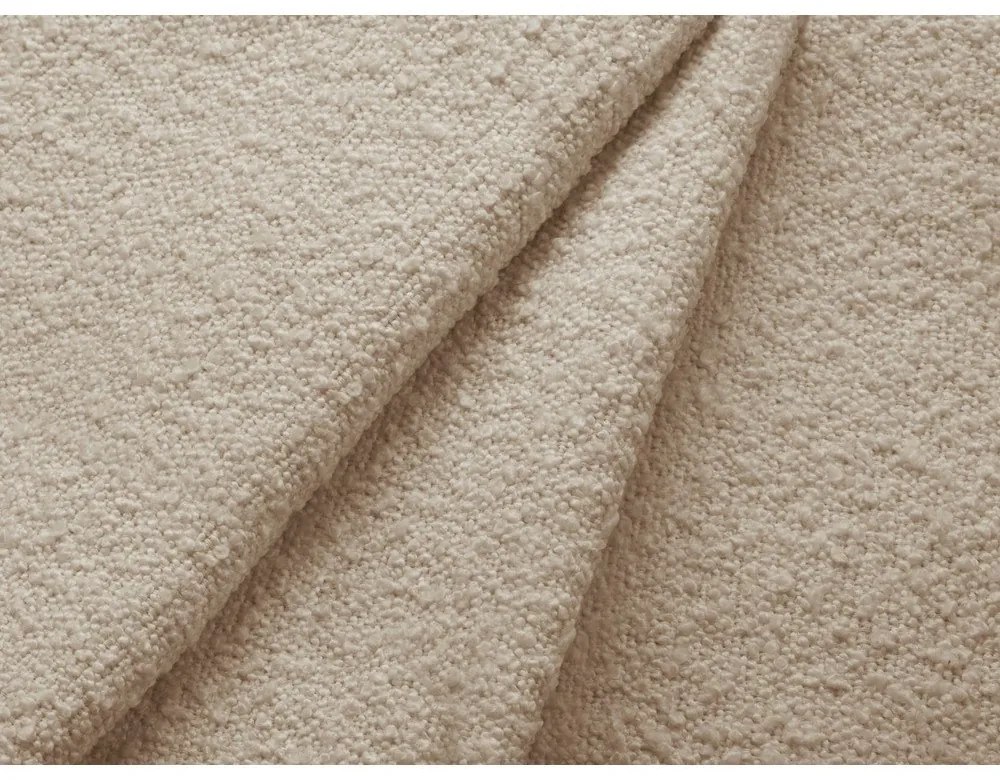 Beżowy fotel z materiału bouclé Poppy – Micadoni