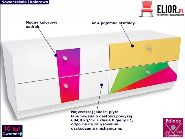 Komoda dla dziecka z szufladami Z2-N90