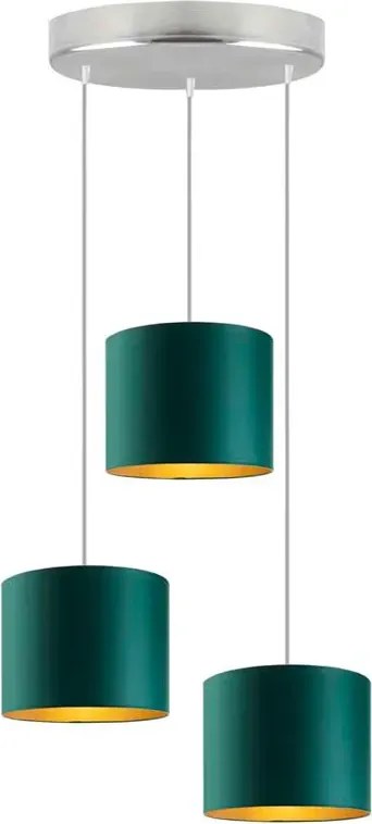 Lampa wisząca z trzema zwisami na stalowym stelażu - C4-G39