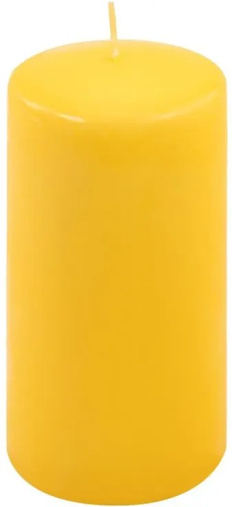 Zestaw świec słupkowych, 15 cm, Ø 7,5 cm, żółty, 4 sztuki.