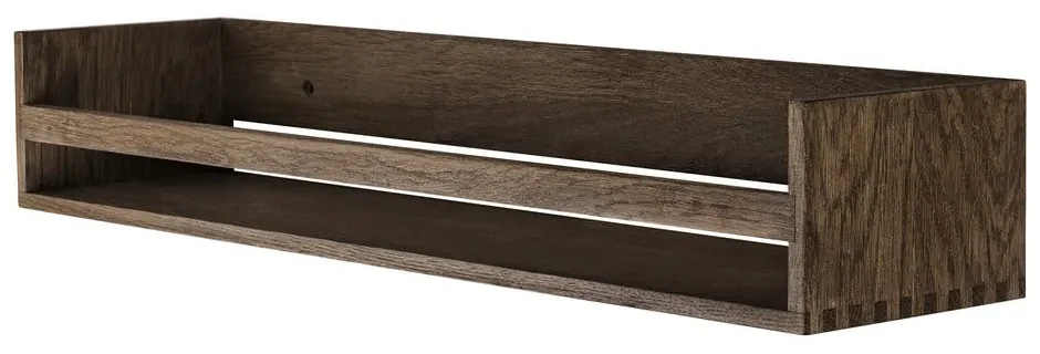 Brązowy wieszak ścienny z litego drewna dębowego z półką 60 cm Showcase – Mette Ditmer Denmark