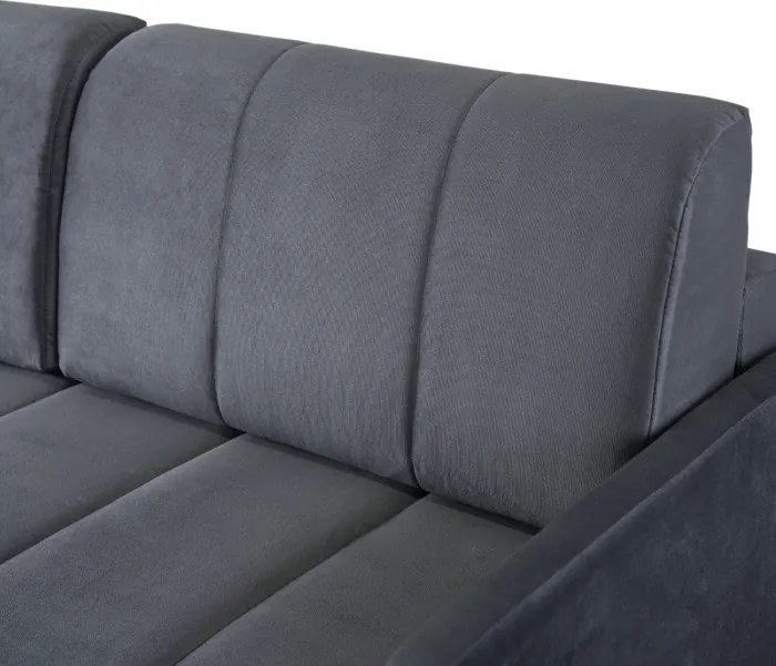 Sofa Rozkładana z Funkcją Spania IBIZA Dwuosobowa Szara Nowoczesna do Salonu