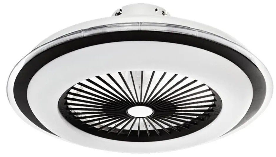 LED ściemniane oświetlenie sufitowe z wentylatorem ZEPHYR LED/48W/230V czarne +