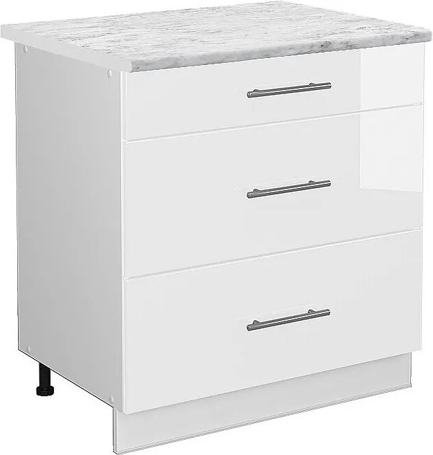 Szafka dolna do kuchni biały wysoki połysk 80x60x82 fame-line