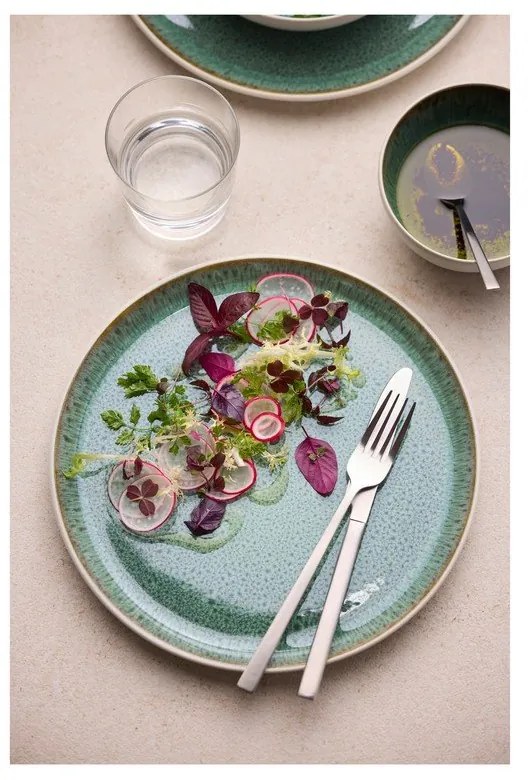 Biało-zielona kamionkowa miska 400 ml Gastro White/Green – Bitz