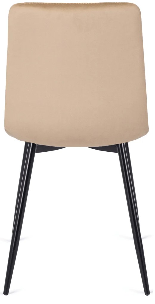 Zestaw Stół Okrągły Rozkładany HARRY 102-142 cm Dąb Artisan/Czarny i 4 Krzesła Tapicerowane PERU Beżowe Nowoczesne