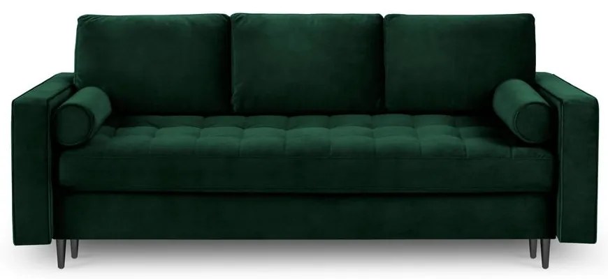 Zielona aksamitna rozkładana sofa Milo Casa Santo