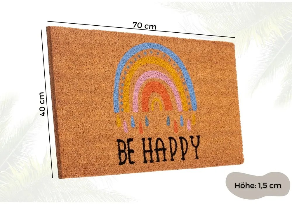 Wycieraczka z włókna kokosowego 40x70 cm Be Happy – Hanse Home