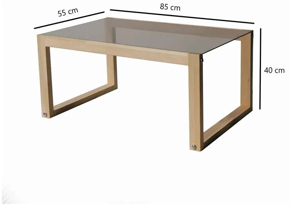 Stolik w naturalnym kolorze 55x85 cm Via – Neostill