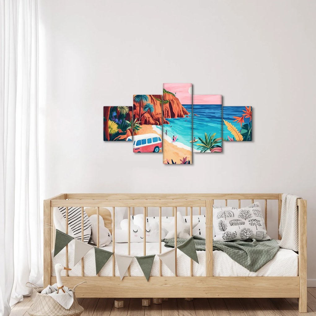 Obraz - Karawan nad oceanem (125x70 cm)
