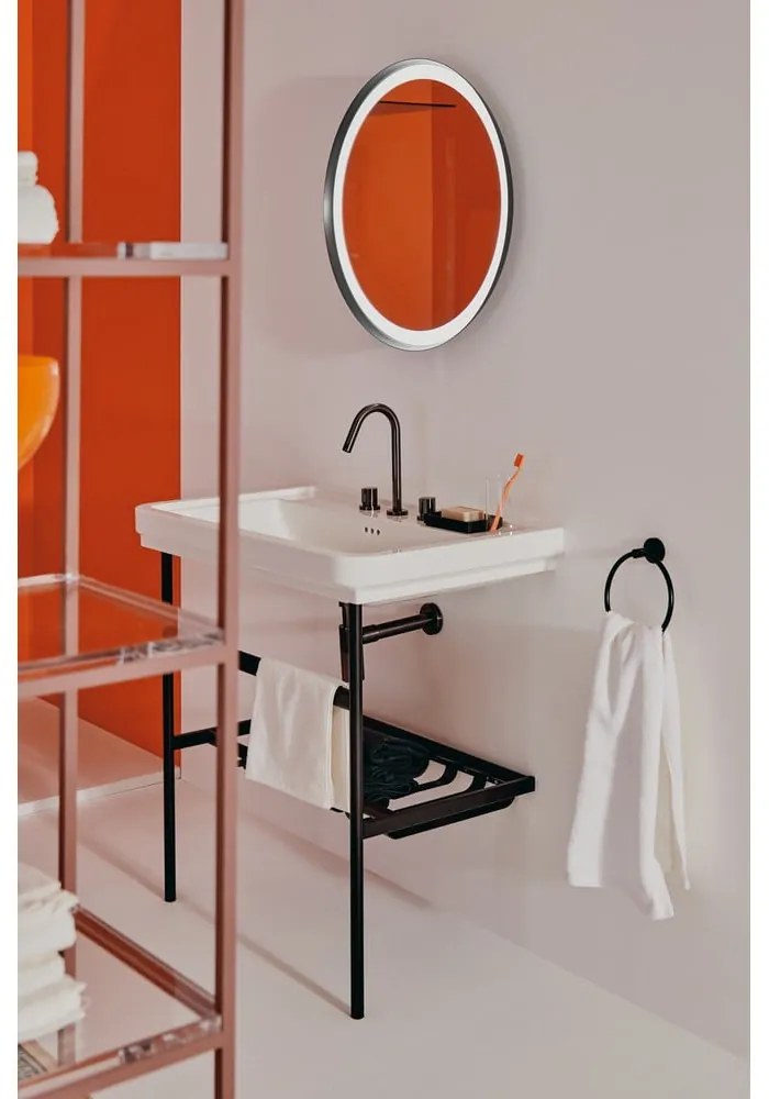 Czarny metalowy stelaż pod umywalkę 76x82 cm Conca – Ideal Standard