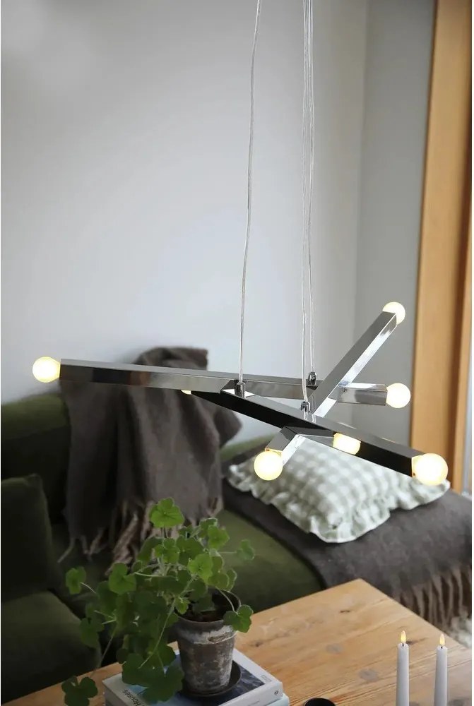 Metalowa lampa wisząca w kolorze srebra Stack – Markslöjd