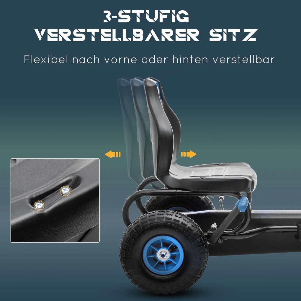 Gokart HOMCOM - gokart dla dzieci, małe kartsy dla dzieci, kartsy dla dzieci 50cc, kartsy dla dzieci 100cc | Aosom PL