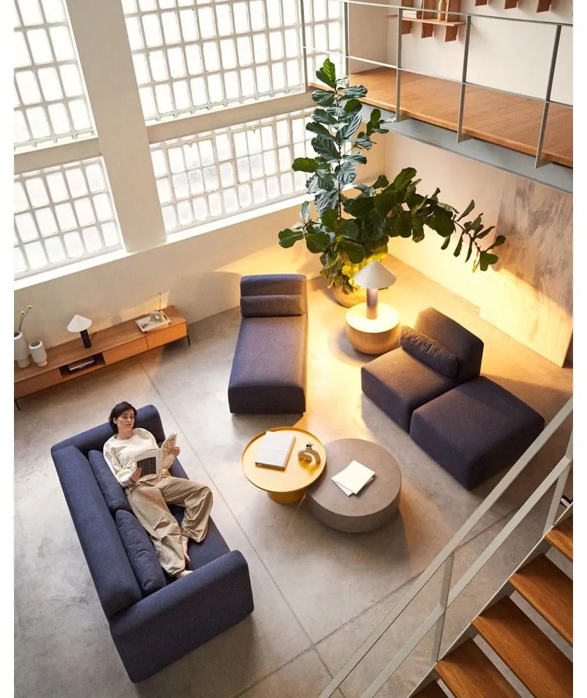 Ciemnoniebieski moduł sofy (moduł środkowy) Neom – Kave Home