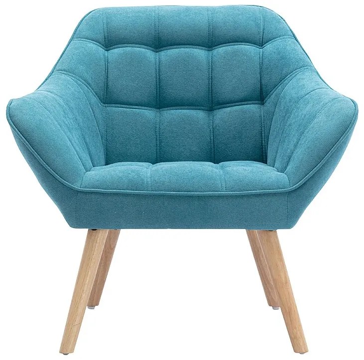 Fotel CASERTA z tkaniny w kolorze niebieskim