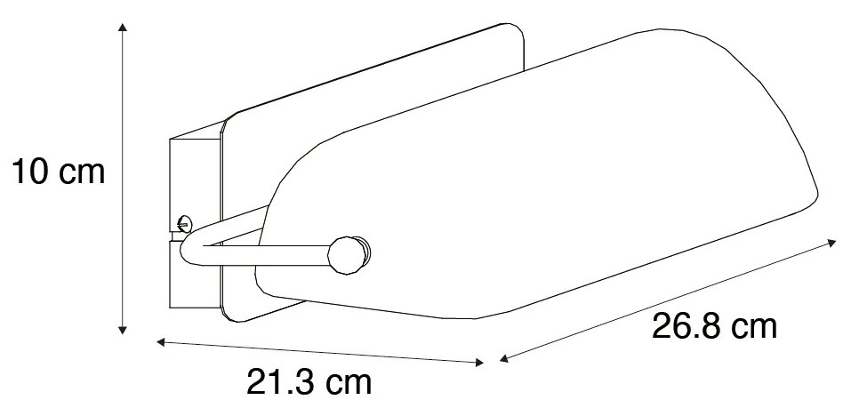 Klasyczna lampa ścienna notariusza mosiądz ze szklanym zielonym - Banker
