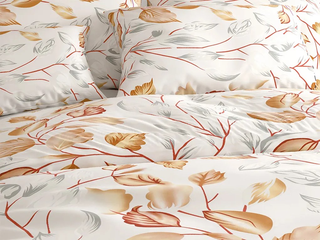 PrzytulneMieszkanie.pl PrzytulneMieszkanie.pl Pościel bawełniana LISTY złota