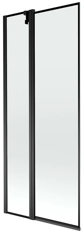 Mexen Flip parawan nawannowy 2-skrzydłowy 80 x 150 cm, czarny wzór, czarny - 894-080-101-70-70