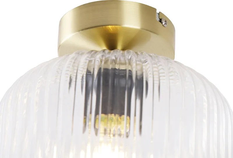 Lampa sufitowa w stylu art deco mosiądz - Karel