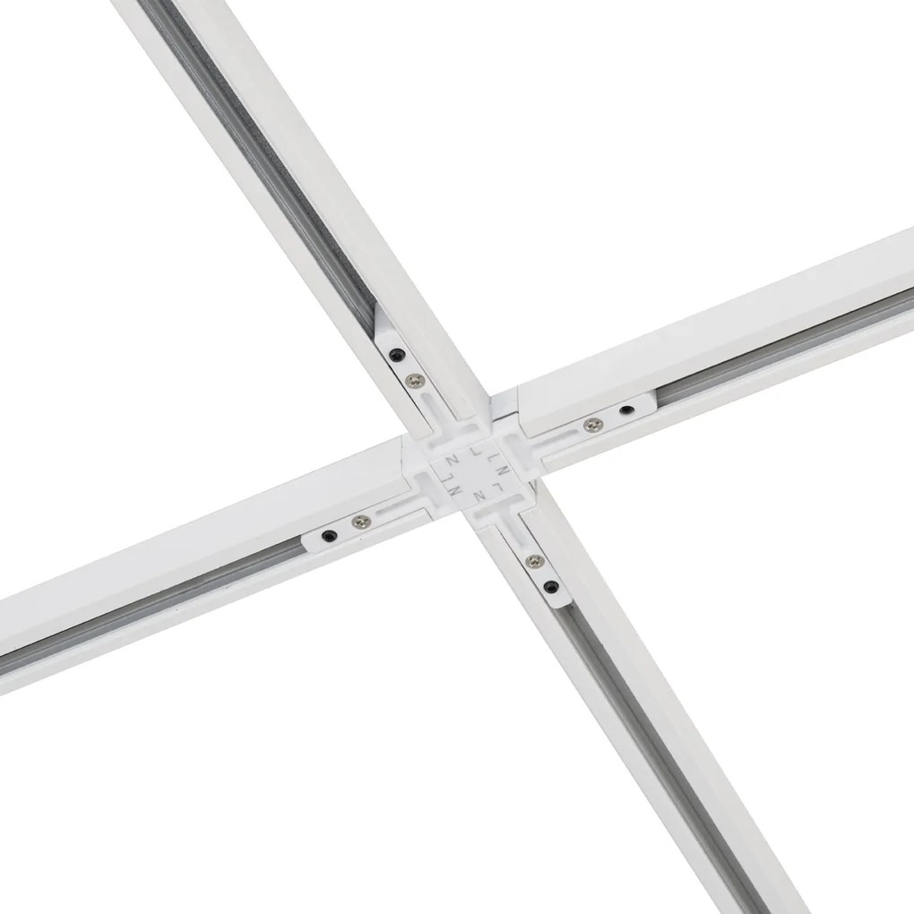 Nowoczesny system oświetlenia szynowego Slimline Uzzy z 10 białymi reflektorami jednofazowymi