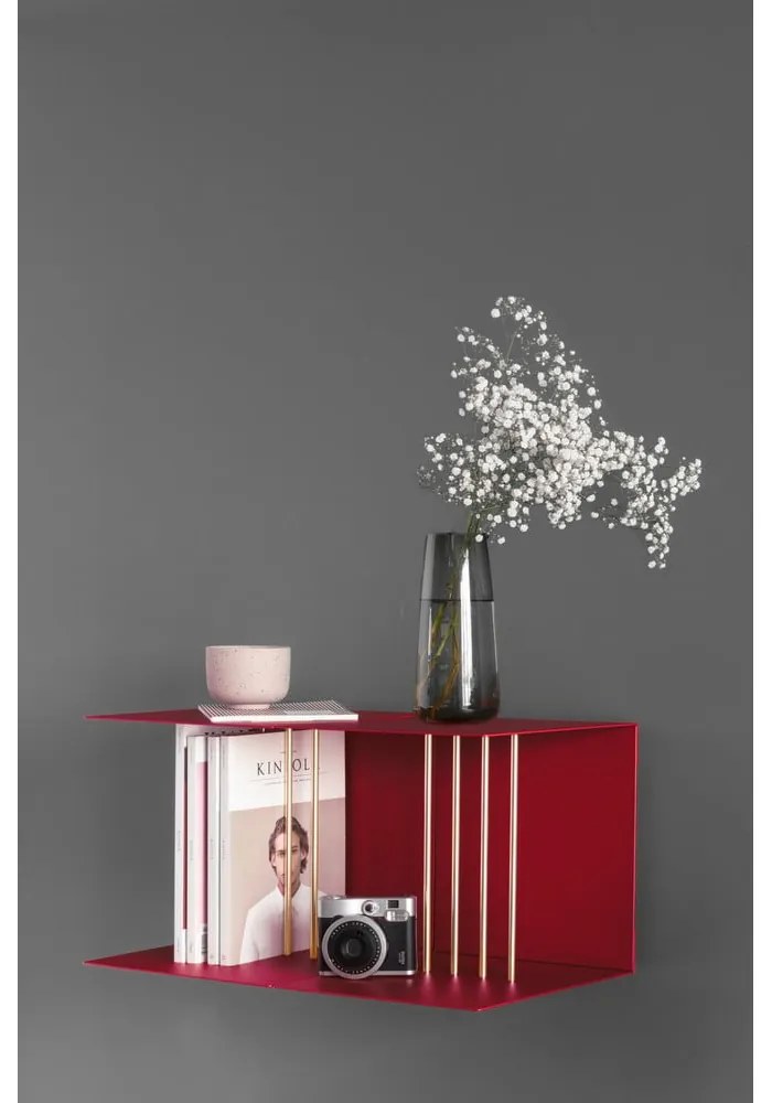 Czerwona metalowa półka Teaser – UMAGE