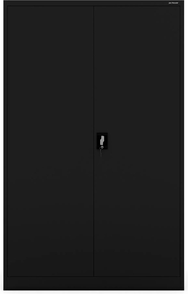 Szafa biurowa metalowa szeroka i głęboka czarna, 1150x1850x600 mm: JAN II D600