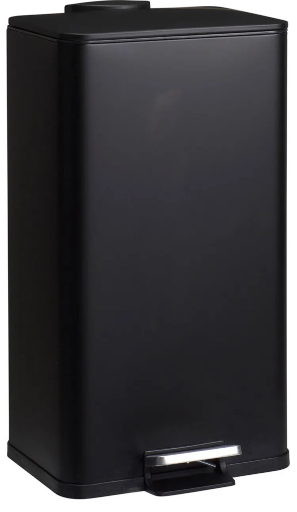 Metalowy kosz na śmieci DELTA, czarny, 30 l