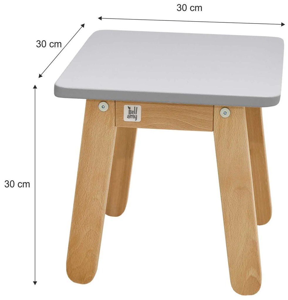 Szare dziecięce krzesełko WOODY GREY