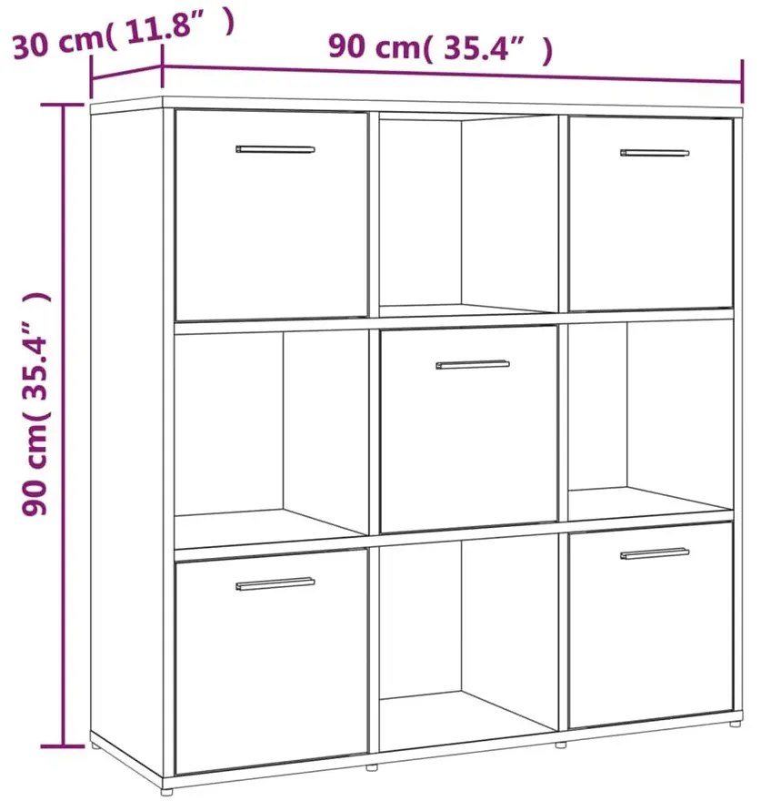 Czarny minimalistyczny regał - Lorines 5X