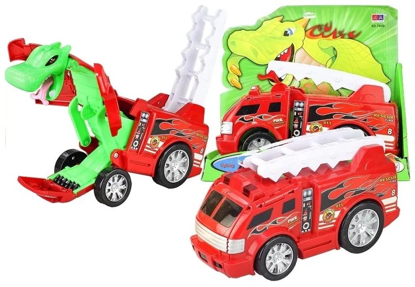 Auto straż transformacja smok 2w1 wóz strażacki