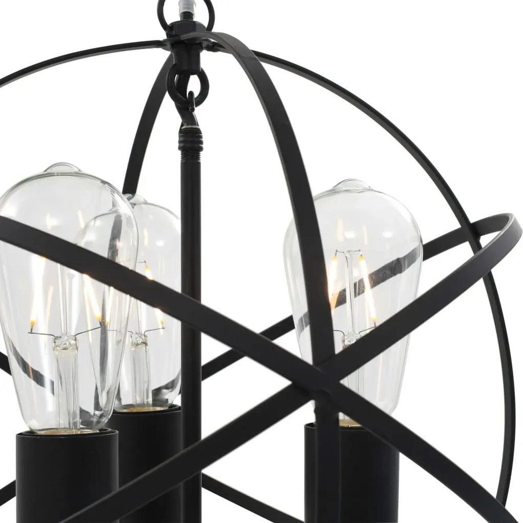 Czarna industrialna lampa wisząca okrągła - EX174-Marni