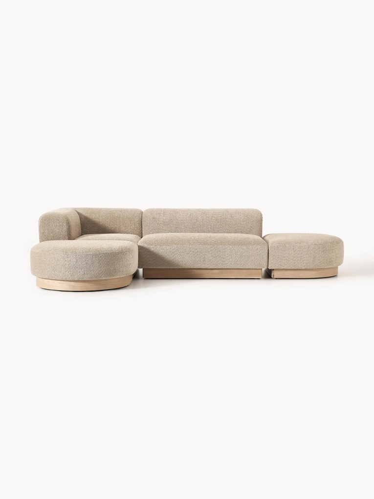 Narożna sofa modułowa Teddy-Bouclé Natalie