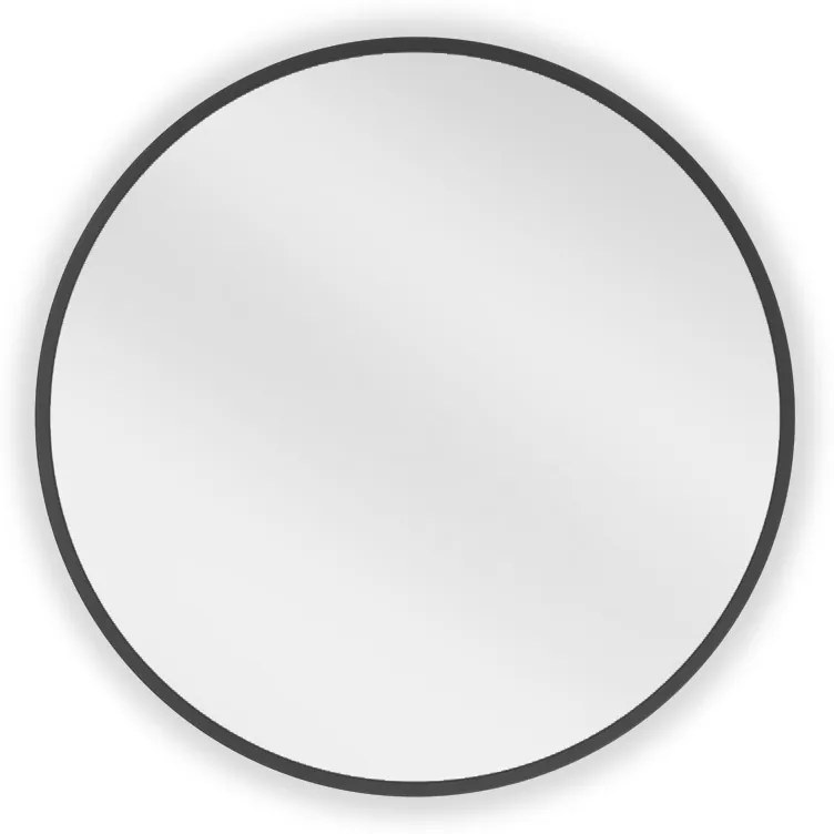 Mexen Loft lustro łazienkowe okragłe 30 cm, rama czarna - 9850-030-030-000-70