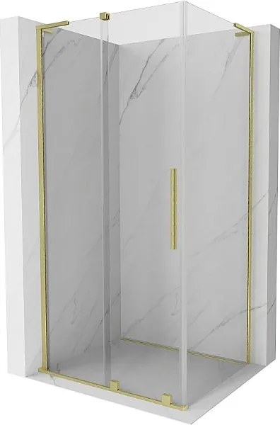 Mexen Velar L kabina prysznicowa rozsuwana 100 x 70 cm, transparent, złota szczotkowana - 871-100-070-03-55