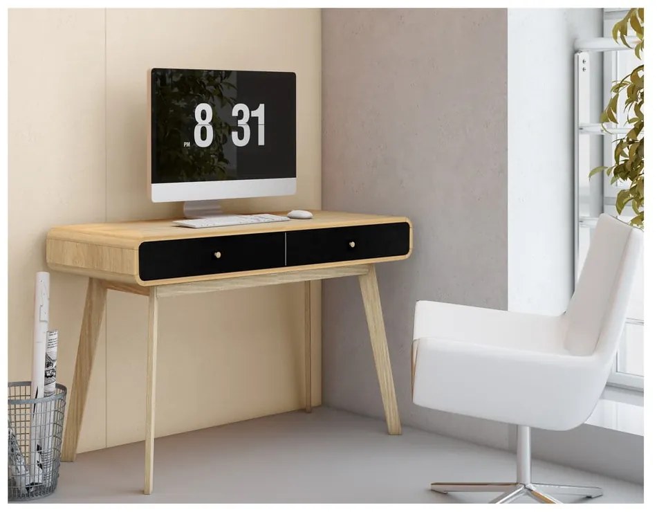 Biurko w dekorze dębu 50x120 cm Cassie – Støraa