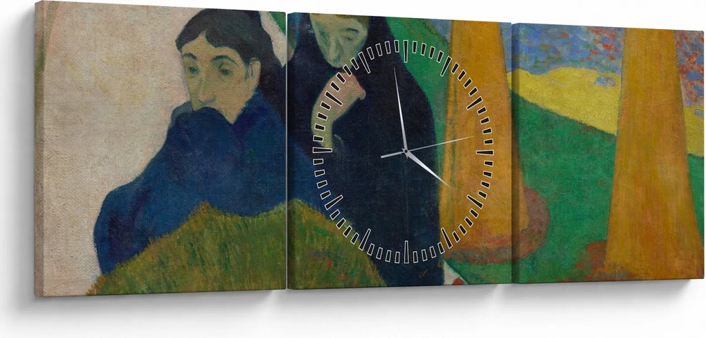 Obraz - Paul Gauguin, Arlésiennes (Mistral) , reprodukcje (z zegarem) (90x30 cm)
