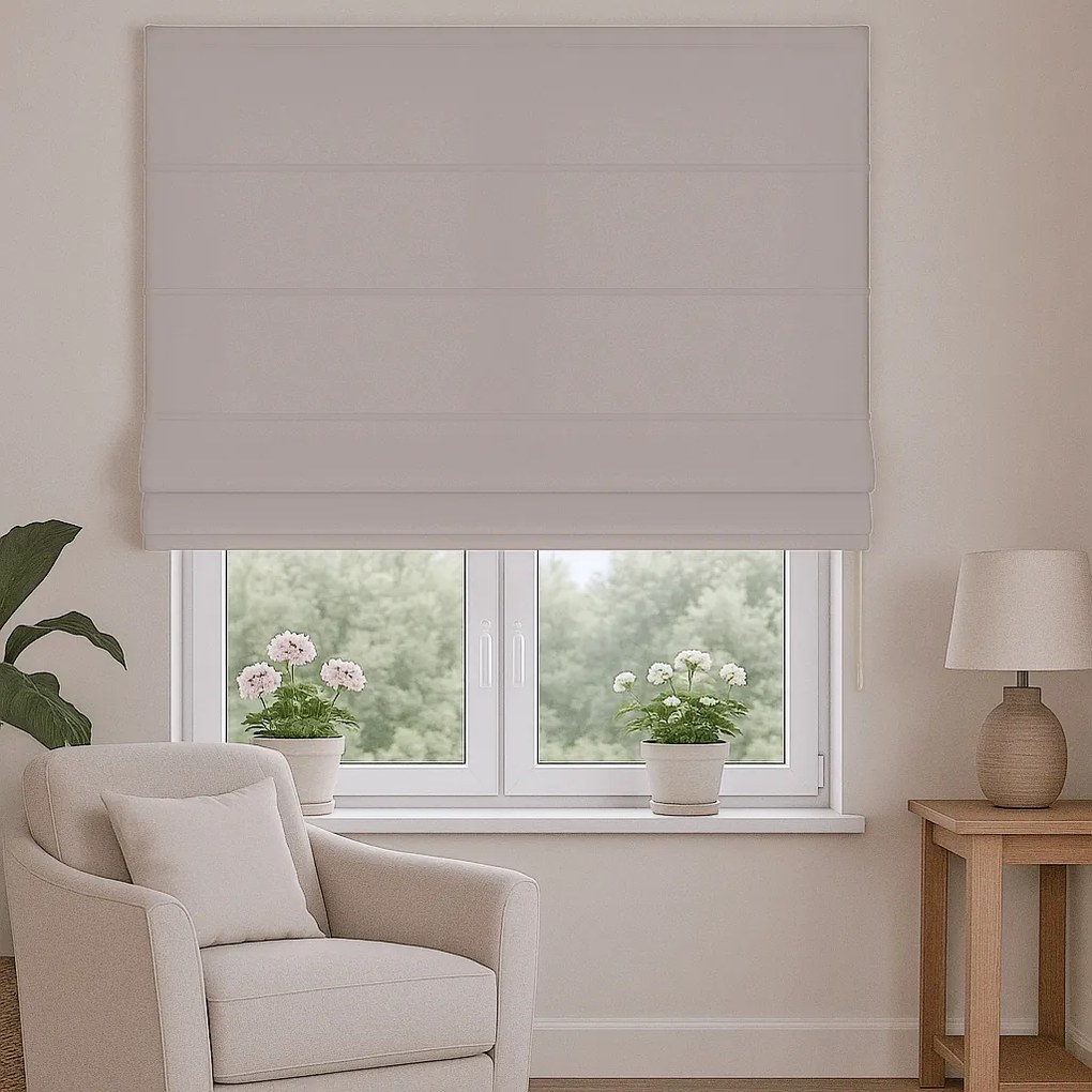 Roleta rzymska na wymiar Otto brudny róż półmatowy welur - do 200 cm