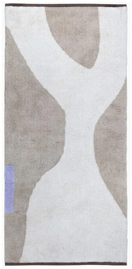 Biało-beżowy bawełniany chodnik odpowiedni do prania 70x150 cm Figura – Mette Ditmer Denmark