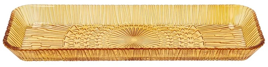 Pomarańczowy szklany półmisek 14x38 cm Kusintha – Bitz