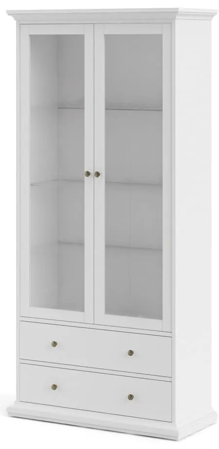 Biała witryna 96x201 cm Paris – Tvilum