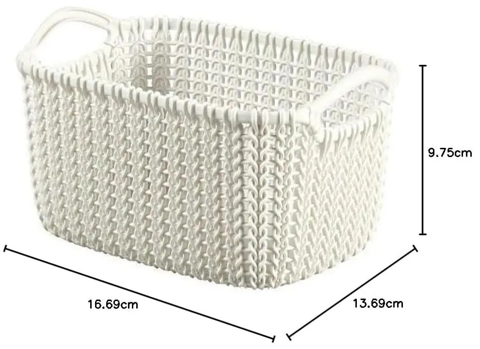 Biały koszyk Curver Knit, 3 l