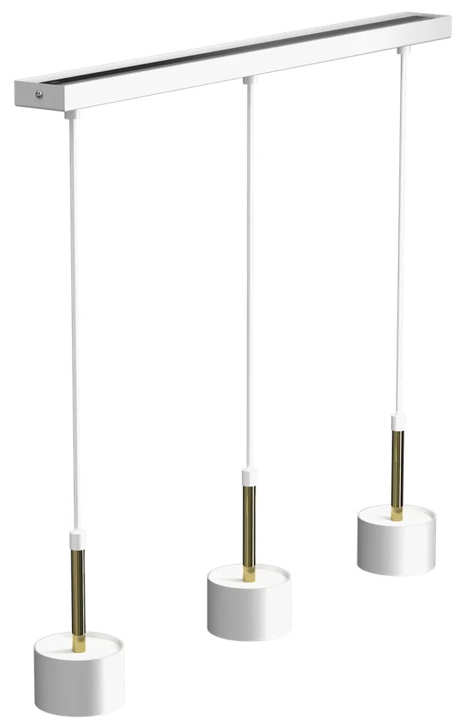 Lampa wisząca ARENA WHITE/GOLD 3xGX53, potrójna, na listwie biała, nad stół