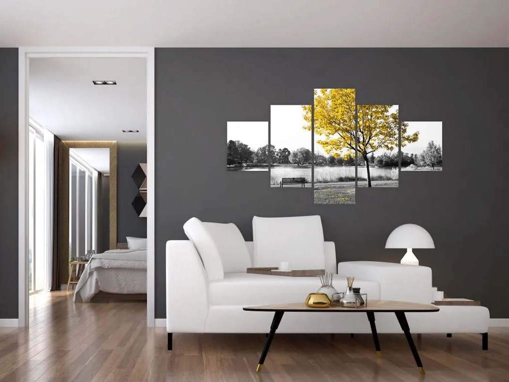 Obraz - Odpoczynek w parku (125x70 cm)